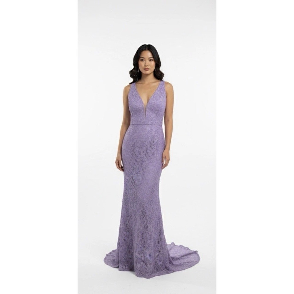 #5 Lulus  Lavender Embroidered Lace Sleeveless Maxi Dress Size Xl
